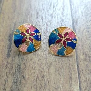 Cloisonne Vintage Post Earrings